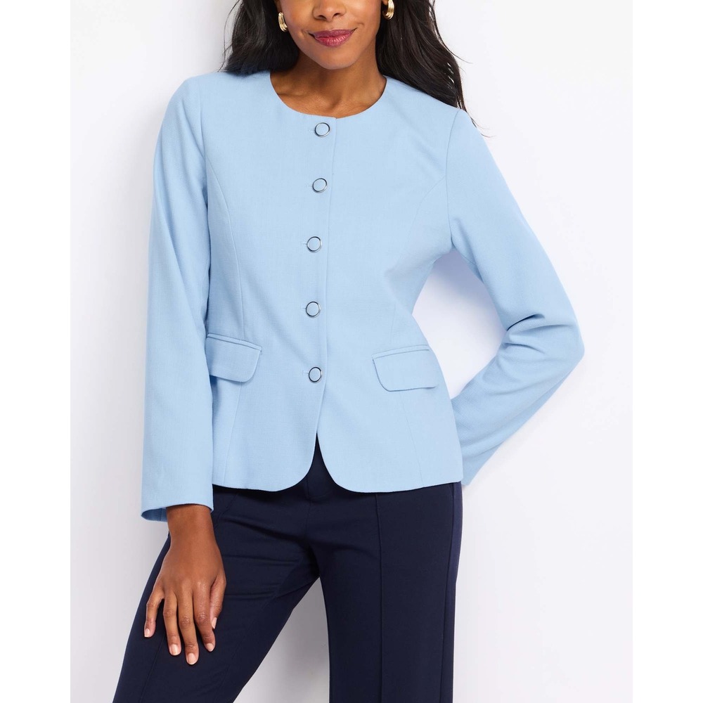 41 Hawthorn Blazer Women's XS StitchFix Blue Charli Fitted Button Front NWT
